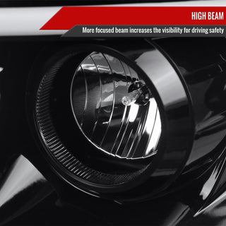 Spec D LED Projector Headlights (Glossy Black): Dodge Ram 2006 - 2008