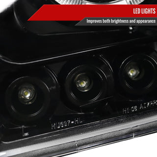 Spec D Projector Halo Headlights (Glossy Black): Dodge Ram 2006 - 2008