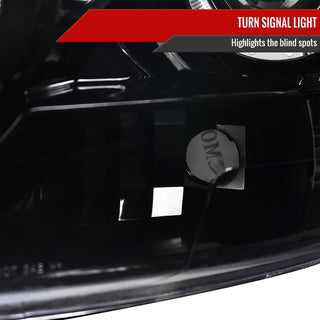 Spec D Projector Halo Headlights (Glossy Black): Dodge Ram 2006 - 2008