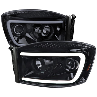 Spec D LED Projector Headlights (Smoke): Dodge Ram 2006 - 2008