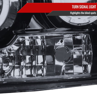 Spec D Projector Halo Headlights (Smoke): Dodge Ram 2006 - 2009