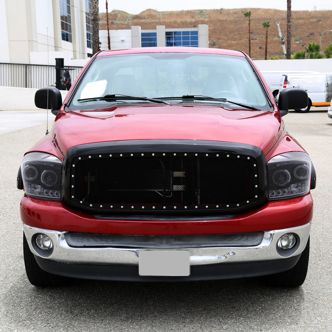 Spec D Projector Halo Headlights (Smoke): Dodge Ram 2006 - 2009
