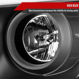 Spec D LED Projector Headlights (Matte Black): Dodge Ram 2006 - 2008