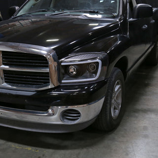 Spec D LED Projector Headlights (Matte Black): Dodge Ram 2006 - 2008