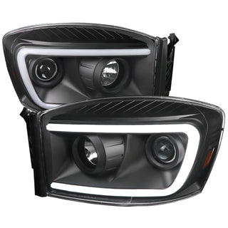 Spec D LED Projector Headlights (Matte Black): Dodge Ram 2006 - 2008