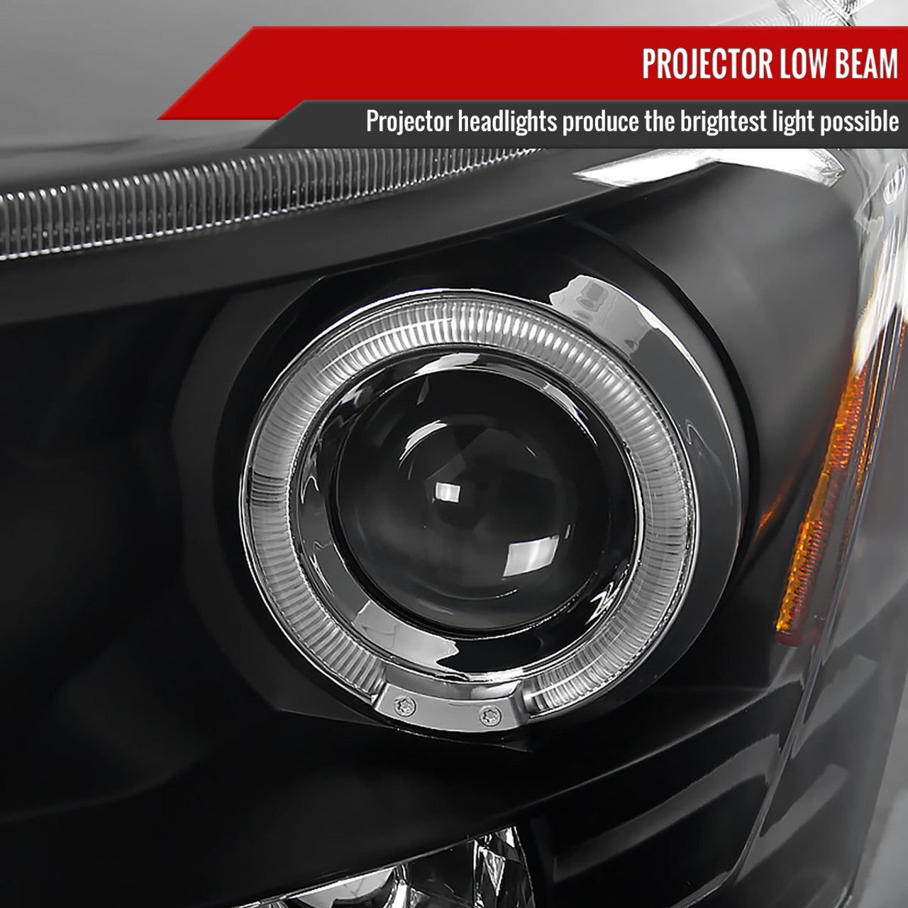 Spec D LED Projector Headlights (Black): Dodge Ram 2006 - 2008