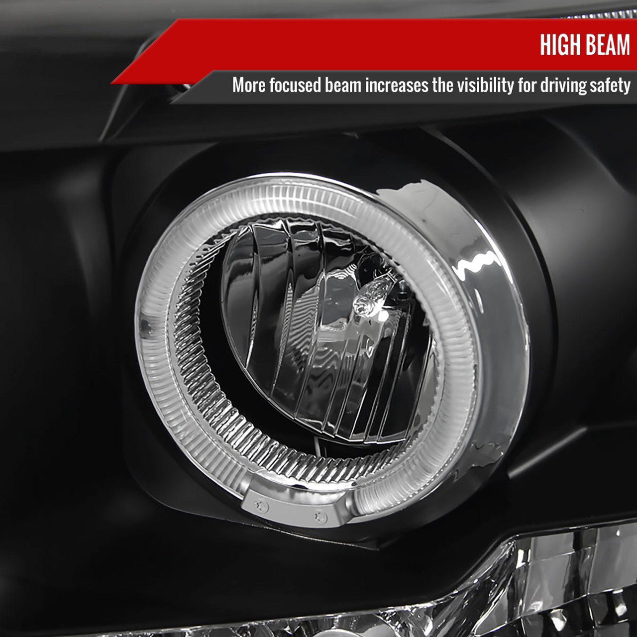 Spec D LED Projector Headlights (Black): Dodge Ram 2006 - 2008