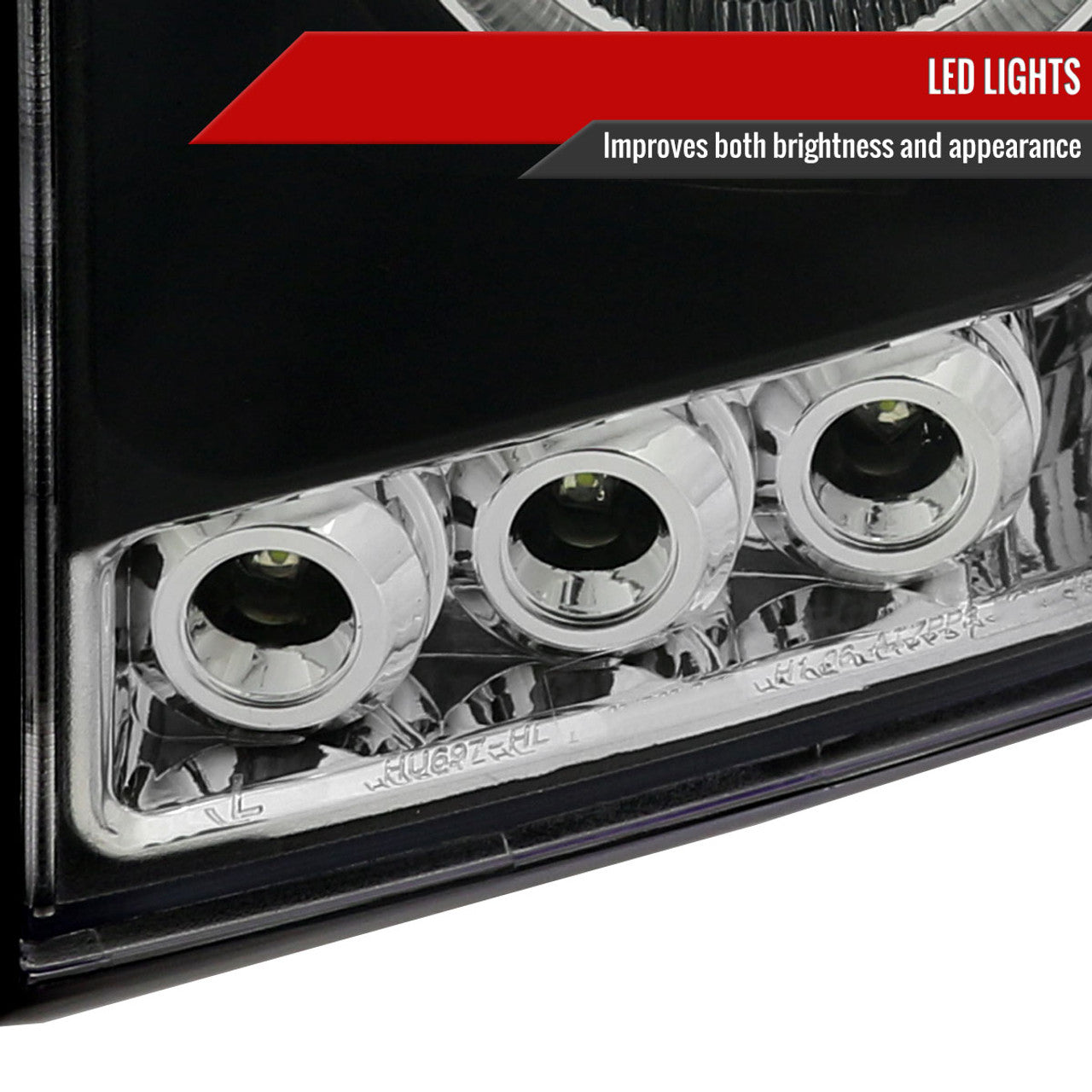 Spec D LED Projector Headlights (Black): Dodge Ram 2006 - 2008