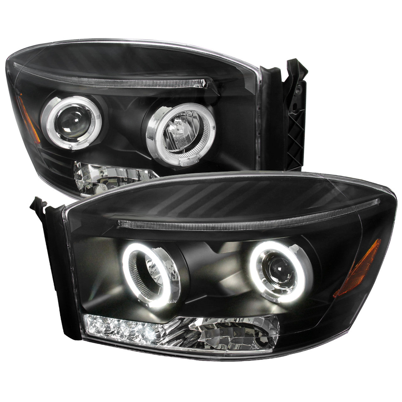 Spec D LED Projector Headlights (Black): Dodge Ram 2006 - 2008