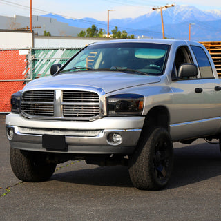 Spec D Projector Headlights Switchback LED Strips Black Housing: Fits Dodge Ram 1500/2500/3500 2006-2009