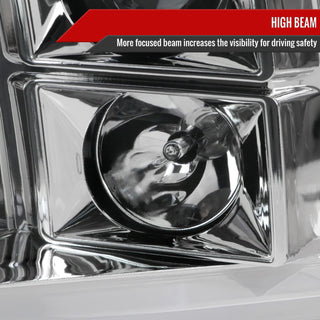 Spec D Projector Headlights w/ Light Bar (Chrome): Dodge Ram 2009 - 2018