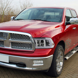 Spec D Projector Headlights w/ Light Bar (Chrome): Dodge Ram 2009 - 2018