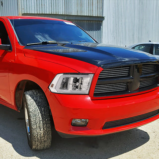 Spec D Projector Headlights w/ Light Bar (Chrome): Dodge Ram 2009 - 2018