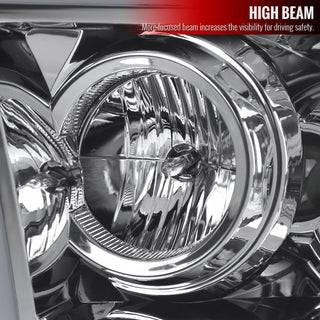 Spec D Projector Halo Headlights w/ Sequential Turn Signal (Chrome): Dodge Ram 2009 - 2018