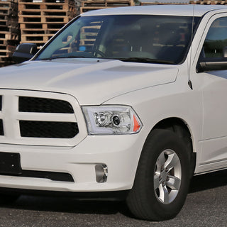 Spec D Projector Halo Headlights w/ Sequential Turn Signal (Chrome): Dodge Ram 2009 - 2018