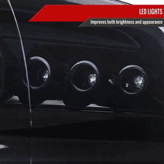 Spec D Projector Halo Headlights (Smoke): Dodge Ram 2009 - 2018