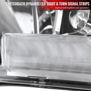Spec D Projector Halo Headlights (Chrome w/ LED Sequential Signal): Dodge Ram 2009 - 2018