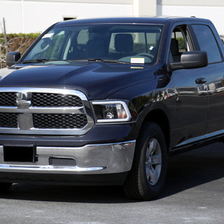 Spec D Projector Headlights w/ Light Bar (Matte Black): Dodge Ram 2009 - 2018