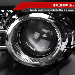 Spec D Projector Halo Headlights (Black w/ Sequential Turn Signal): Dodge Ram 2009 - 2018