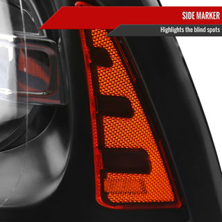 Spec D Projector Halo Headlights (Black w/ Sequential Turn Signal): Dodge Ram 2009 - 2018