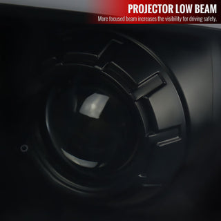 Spec D Projector Halo Headlights w/ Sequential Turn Signal (Smoke): Dodge Ram 2009 - 2018