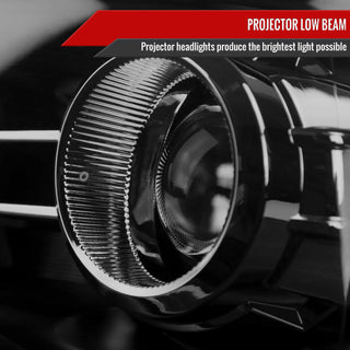 Spec D Projector Halo Headlights (Smoke w/ Sequential Turn Signal): Dodge Ram 2009 - 2018