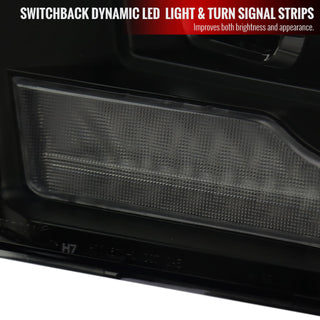 Spec D Projector Halo Headlights (Smoke w/ LED Sequential Signal): Dodge Ram 2009 - 2018