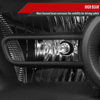 Spec D Projector Halo Headlights w/ LED Bar (Black): Ram 2013 - 2018