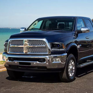 Spec D Projector Halo Headlights w/ LED Bar (Black): Ram 2013 - 2018