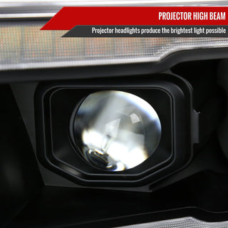 Spec D Projector Halo Headlights (Black w/ Sequential Turn Signal): Ram 1500 2019 - 2024