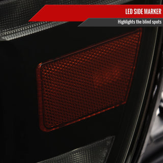 Spec D Projector Halo Headlights (Smoke w/ Sequential Turn Signal): Ram 1500 2019 - 2024