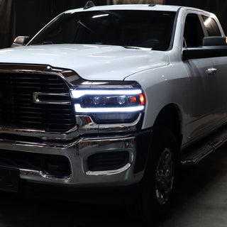 Spec D Projector Halo Headlights (Black w/ Sequential LED Signal): Ram 2500 & 3500 2019 - 2024