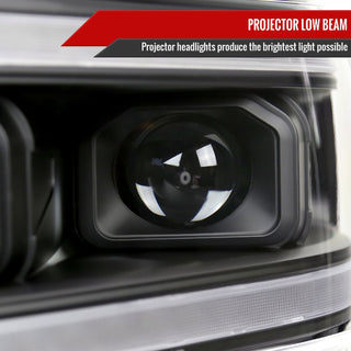 Spec D Projector Halo Headlights (Black w/ Sequential LED Signal): Ram 2500 & 3500 2019 - 2024