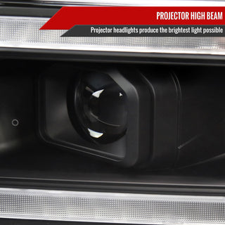 Spec D Projector Halo Headlights (Black w/ Sequential LED Signal): Ram 2500 & 3500 2019 - 2024