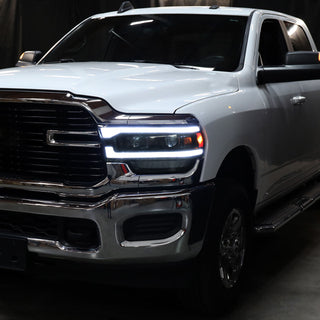 Spec D Projector Halo Headlights (Smoke w/ Sequential LED Signal): Ram 2500 & 3500 2019 - 2024