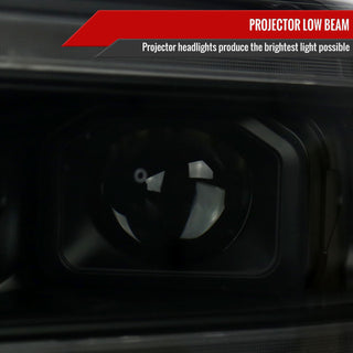 Spec D Projector Halo Headlights (Smoke w/ Sequential LED Signal): Ram 2500 & 3500 2019 - 2024