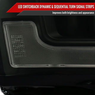 Spec D Projector Halo Headlights (Smoke w/ Sequential LED Signal): Ram 2500 & 3500 2019 - 2024