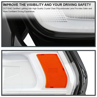 Spec D Projector Halo Headlights (White w/ Sequential LED Signal): Ram 2500 & 3500 2019 - 2024