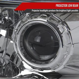 Spec D Projector Halo Headlights (Chrome, RS): Dodge Ram 1994 - 2002