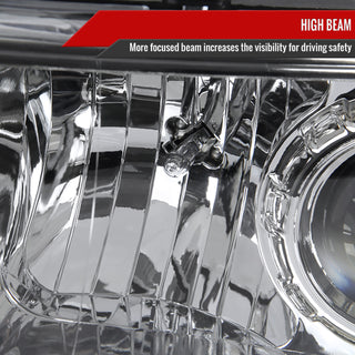 Spec D Projector Halo Headlights (Chrome, RS): Dodge Ram 1994 - 2002