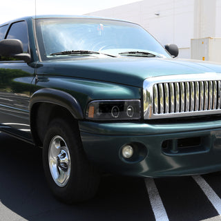 Spec D Projector Halo Headlights (Glossy Black): Dodge Ram 1994 - 2002