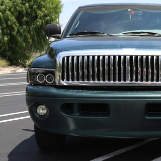 Spec D Projector Halo Headlights (Glossy Black): Dodge Ram 1994 - 2002