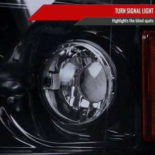 Spec D Projector Halo Headlights (Smoke): Dodge Ram 1994 - 2002