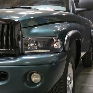 Spec D Projector Halo Headlights (Black, RS): Dodge Ram 1994 - 2002