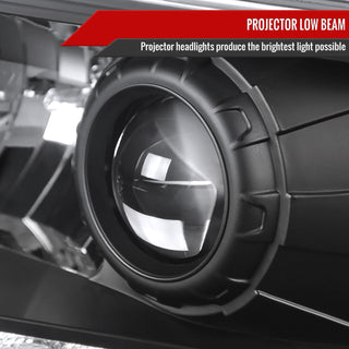 Spec D Projector Halo Headlights (Black, RS): Dodge Ram 1994 - 2002