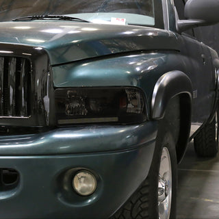 Spec D Projector Halo Headlights (Dark Smoke): Dodge Ram 1994 - 2002