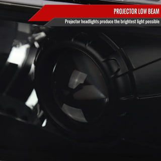 Spec D Projector Halo Headlights (Dark Smoke): Dodge Ram 1994 - 2002