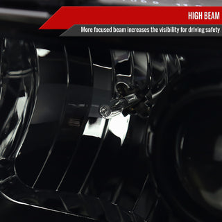 Spec D Projector Halo Headlights (Dark Smoke): Dodge Ram 1994 - 2002