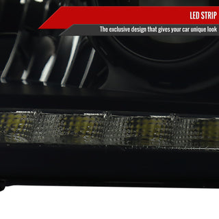 Spec D Projector Halo Headlights (Dark Smoke): Dodge Ram 1994 - 2002