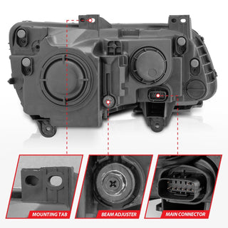 ANZO Projector Headlights w/ Plank Style (Chrome): Chrysler 300 2011 - 2014